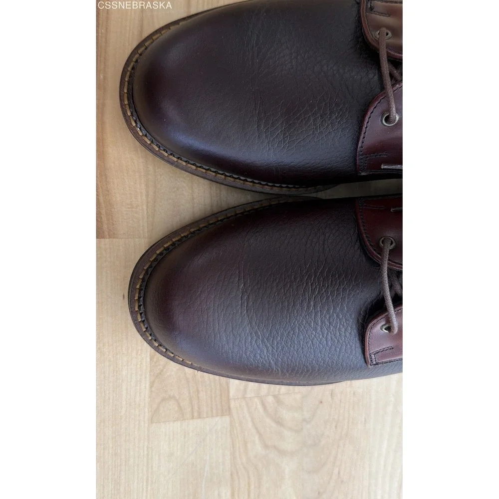 Neil M. 990002‎ Brown Burgundy Leather Derby Shoes Made in USA Men's Size 8 D